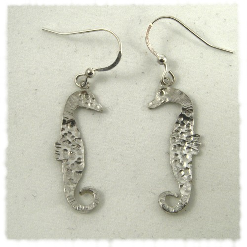 Seahorse silver earrings